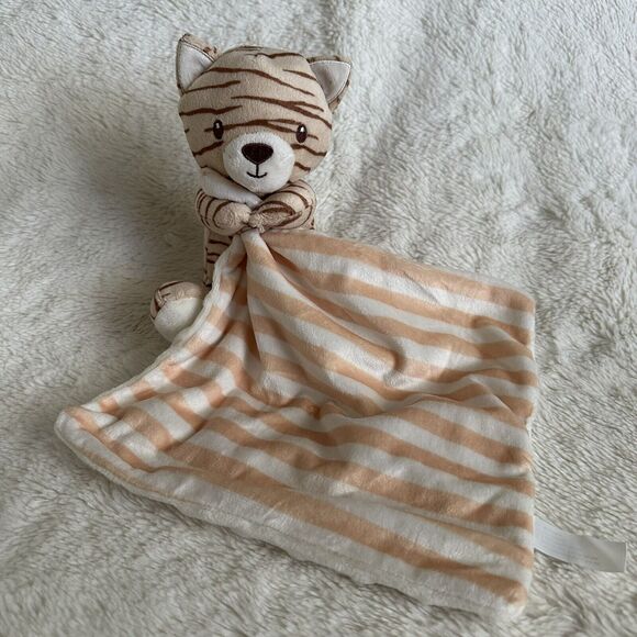 Moon & Stars Tiger Security Blanket Baby Lovey Striped Cat Walgreens Minky Brown - Picture 1 of 5